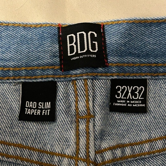 Men’s BDG Dad Jean Medium Wash Patchwork - 32x32 - Picture 7 of 10